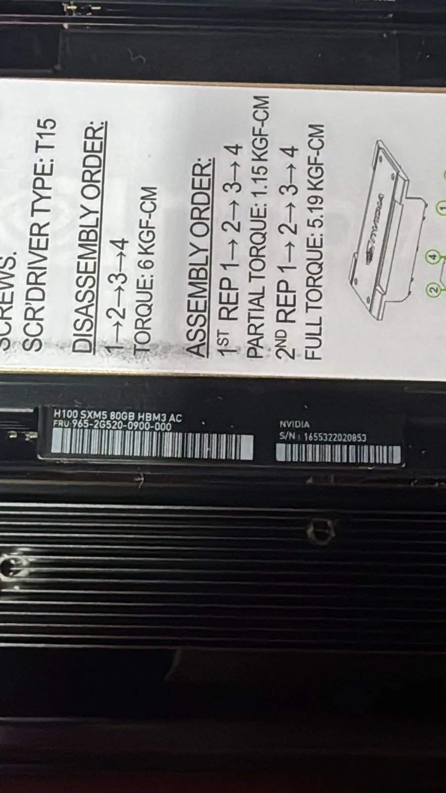 Nvidia GPU 8x H100 SXM5 80Gb Baseboard